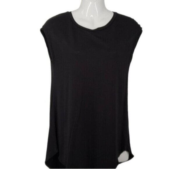 ARITZIA WILFRED Anvers Split-Back Open-Back T-Shirt Black Size Small - Picture 1 of 11